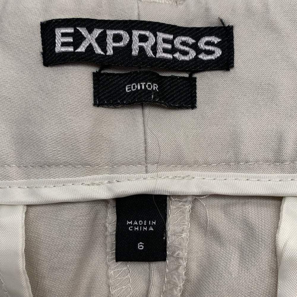 Express Khaki Editor Cuffed Shorts - image 2